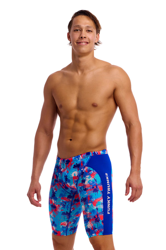 NEW! Funky Trunks Mens Training Jammers Messy Messy Messy-front view