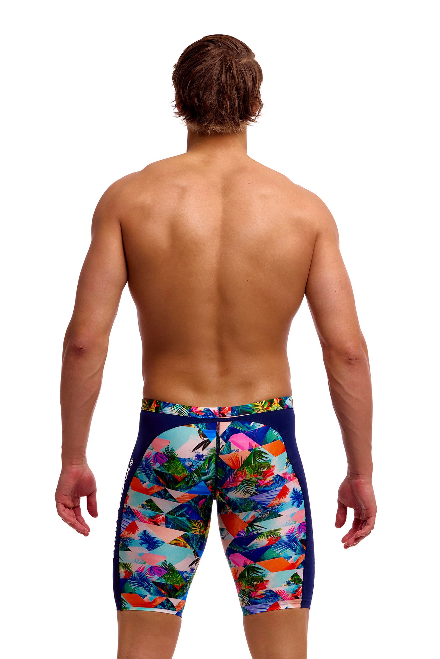 NEW! Funky Trunks Mens Training Jammers Palm Prism-rear view