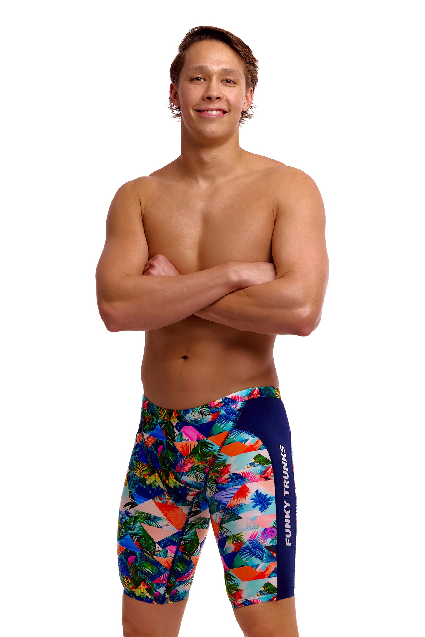 NEW! Funky Trunks Mens Training Jammers Palm Prism