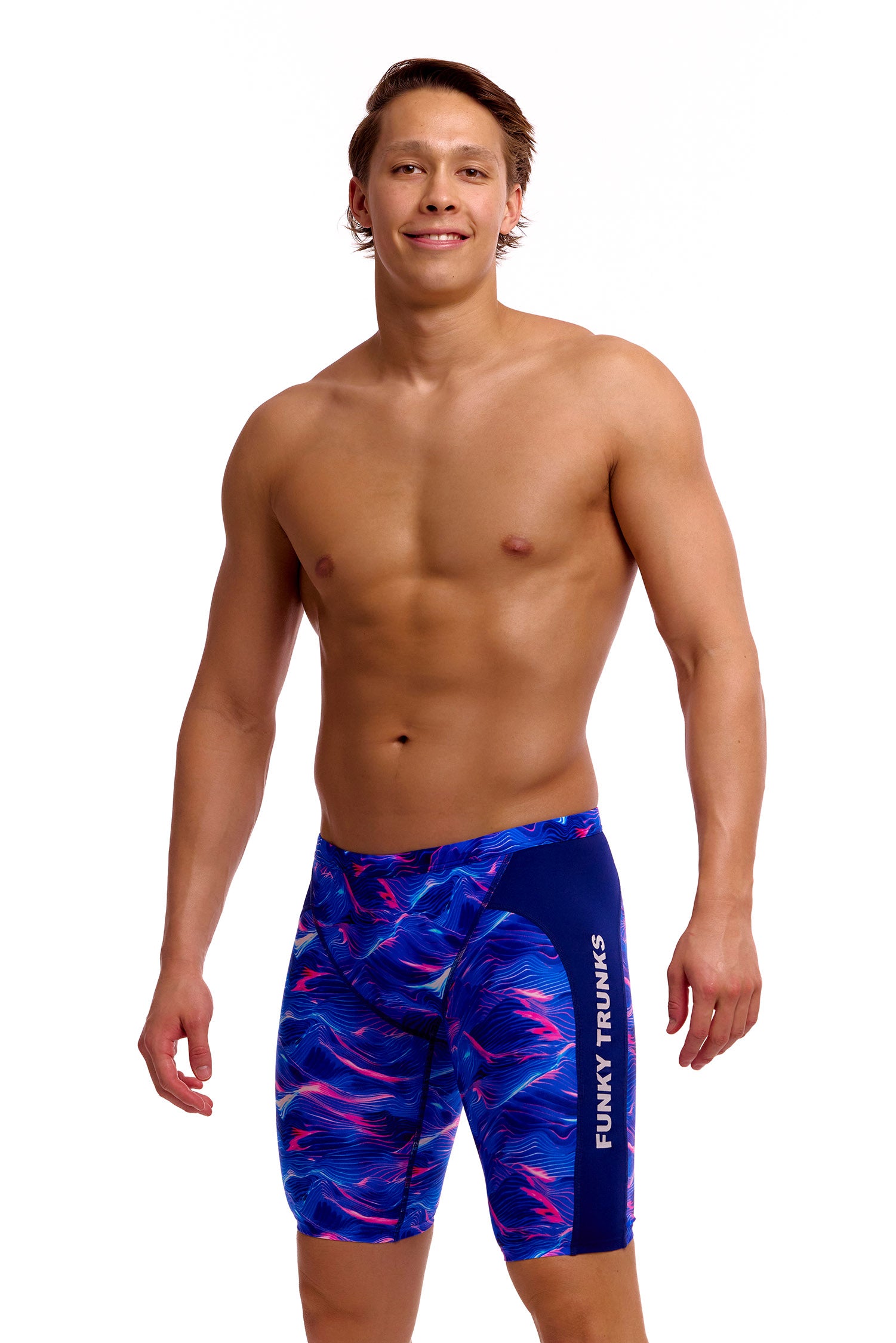 NEW! Funky Trunks Mens Training Jammers Rising Tide-front view