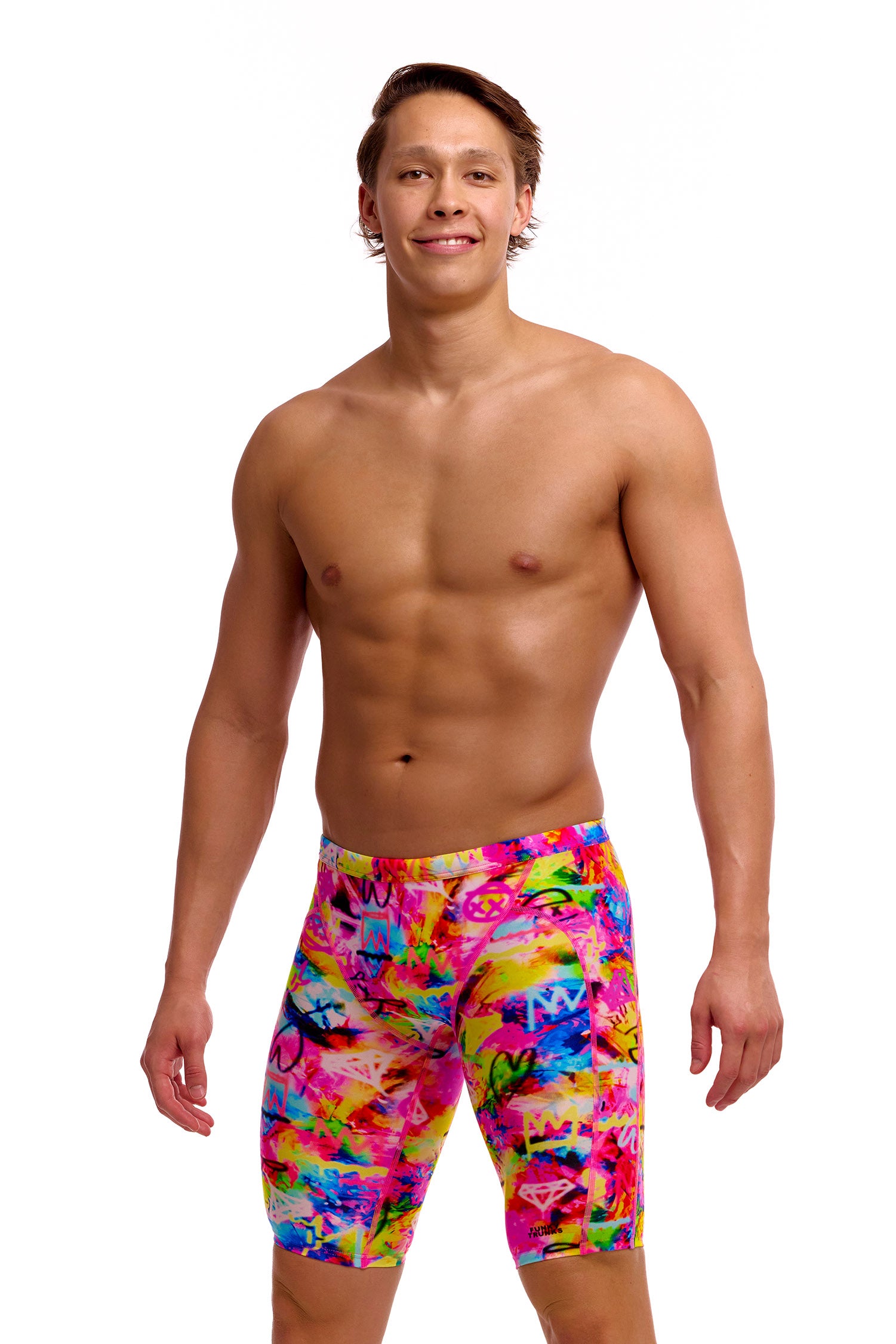 NEW! Funky Trunks Mens Training Jammers Tag Her-front view