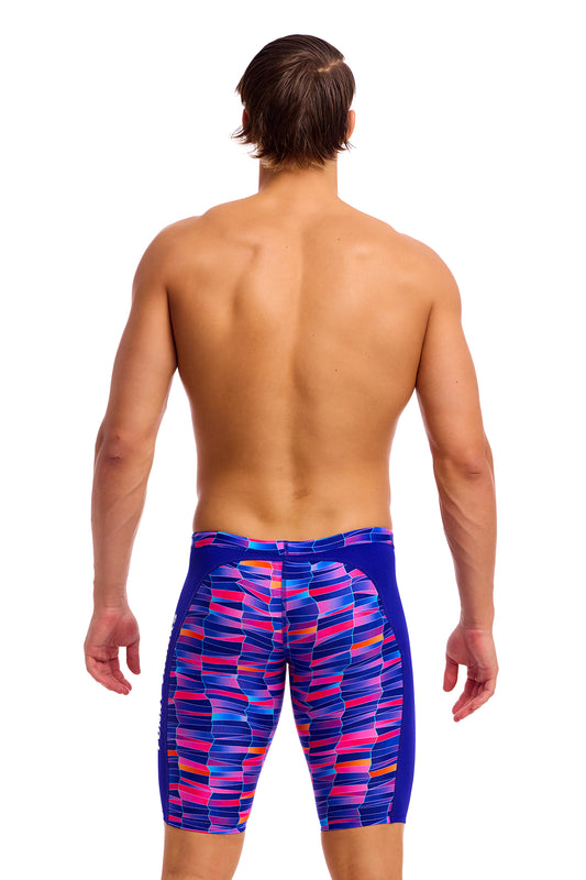 NEW! Funky Trunks Mens Training Jammers Warped Waves-rear view