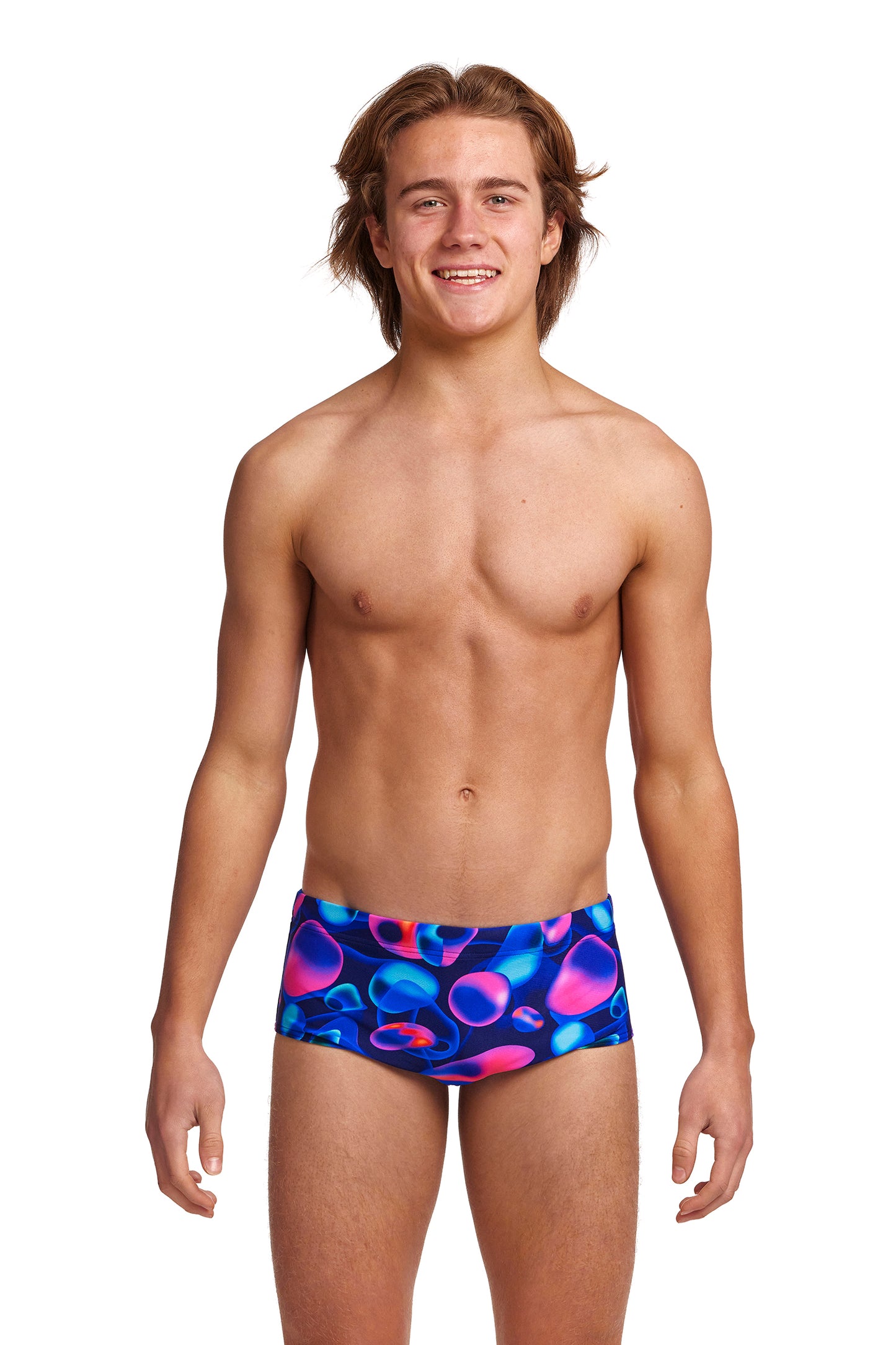 LAST ONE! Funky Trunks Boys Sidewinder Trunks Liquid Lights