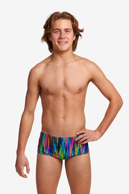 LAST ONE! Funky Trunks Boys Sidewinder Trunks Rain Down