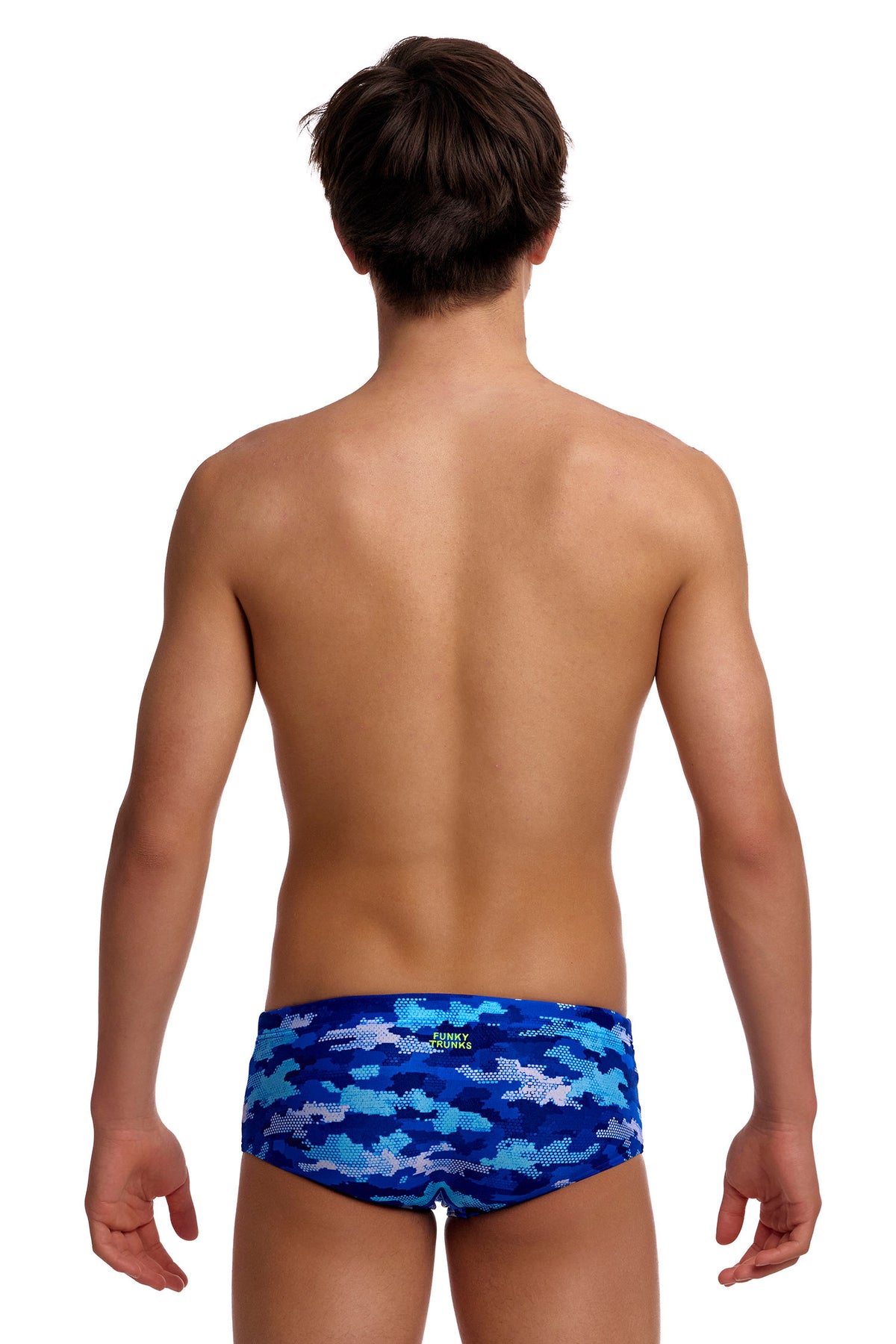 NEW! Funky Trunks Boys Sidewinder Trunks Clean Marine-Boys Sidewinder Trunks-[rear view]