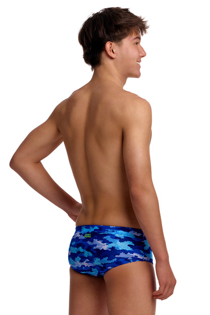 NEW! Funky Trunks Boys Sidewinder Trunks Clean Marine