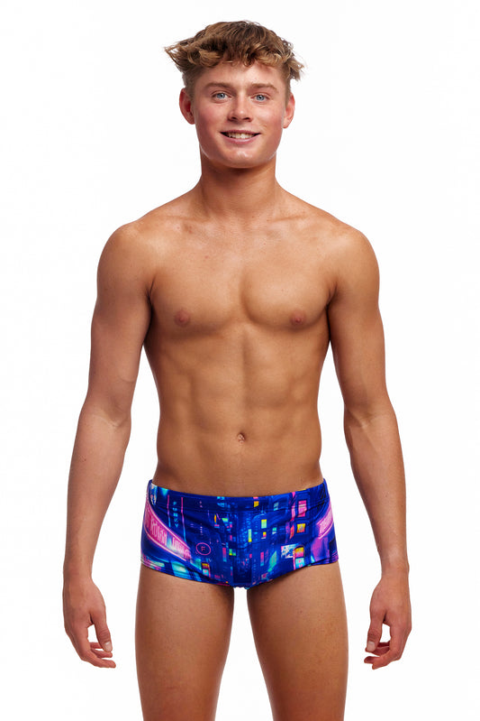 NEW! Funky Trunks Boys Sidewinder Trunks Cyber City