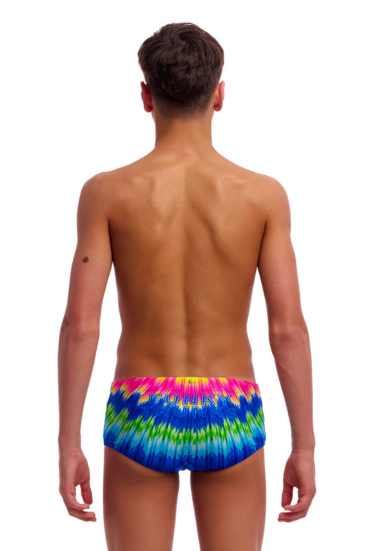 NEW! Funky Trunks Boys Sidewinder Trunks Fly Time-rear view
