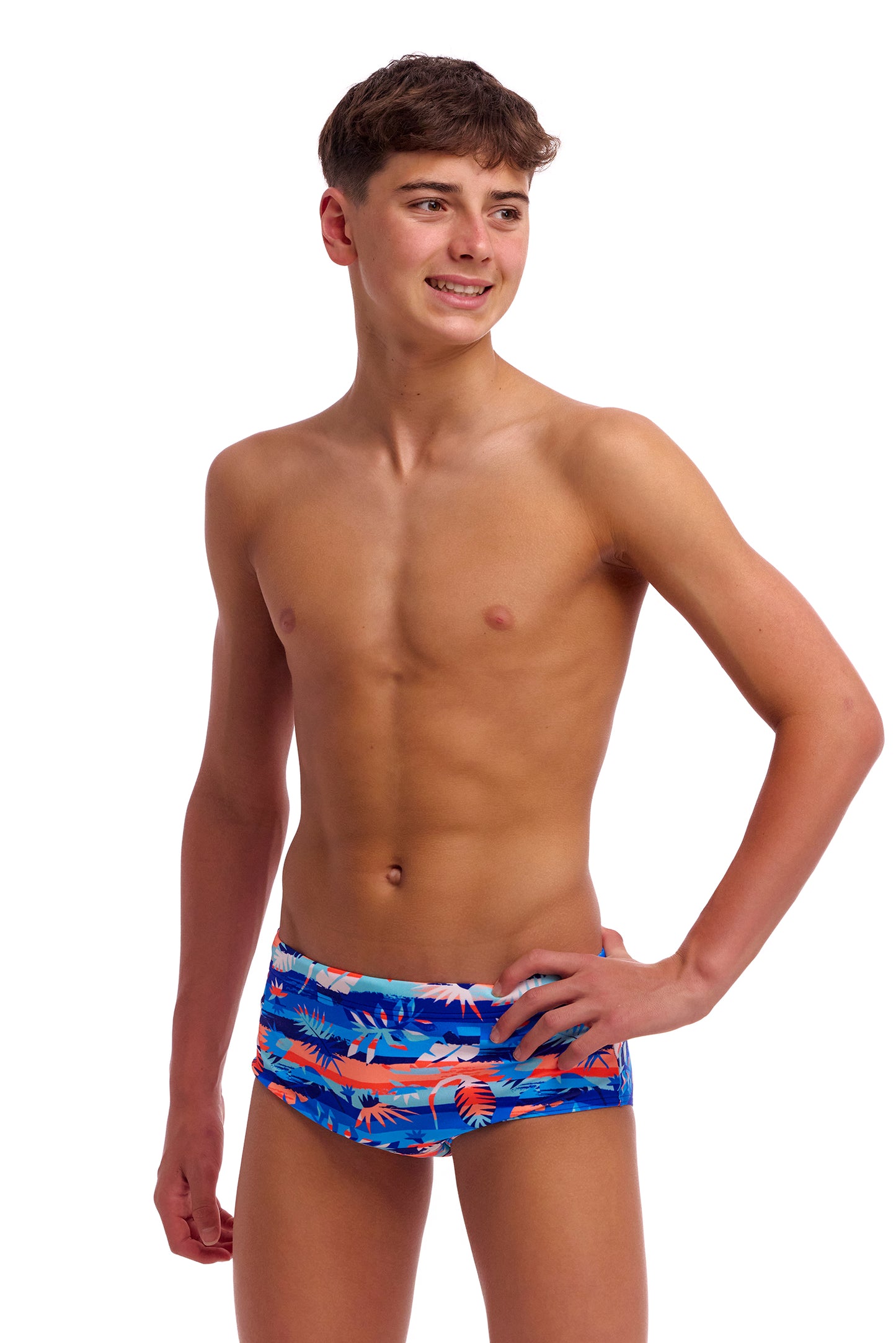 NEW! Funky Trunks Boys Sidewinder Trunks Forever Fossil