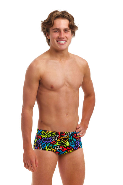 LAST ONE! Funky Trunks Boys Sidewinder Trunks Funk Me