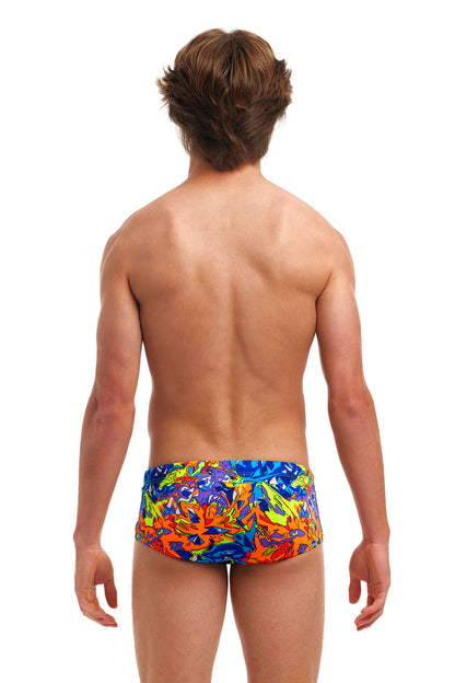 LAST ONE! Funky Trunks Boys Sidewinder Trunks Mixed Mess