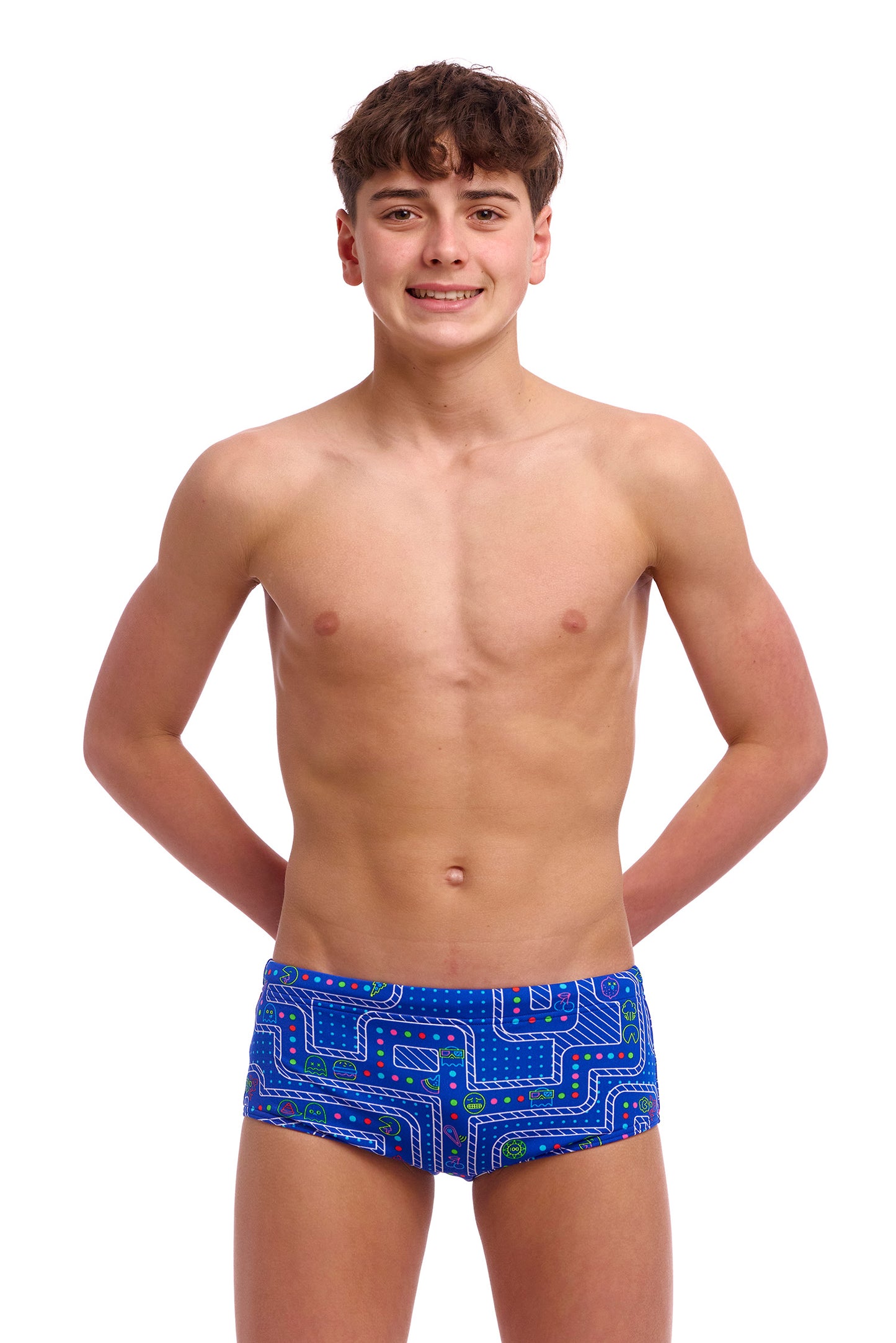 NEW! Funky Trunks Boys Sidewinder Trunks Much Munchies