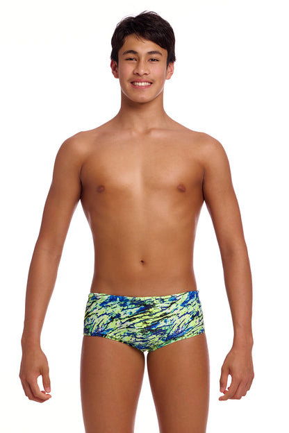 NEW! Funky Trunks Boys Sidewinder Trunks Scaled Back