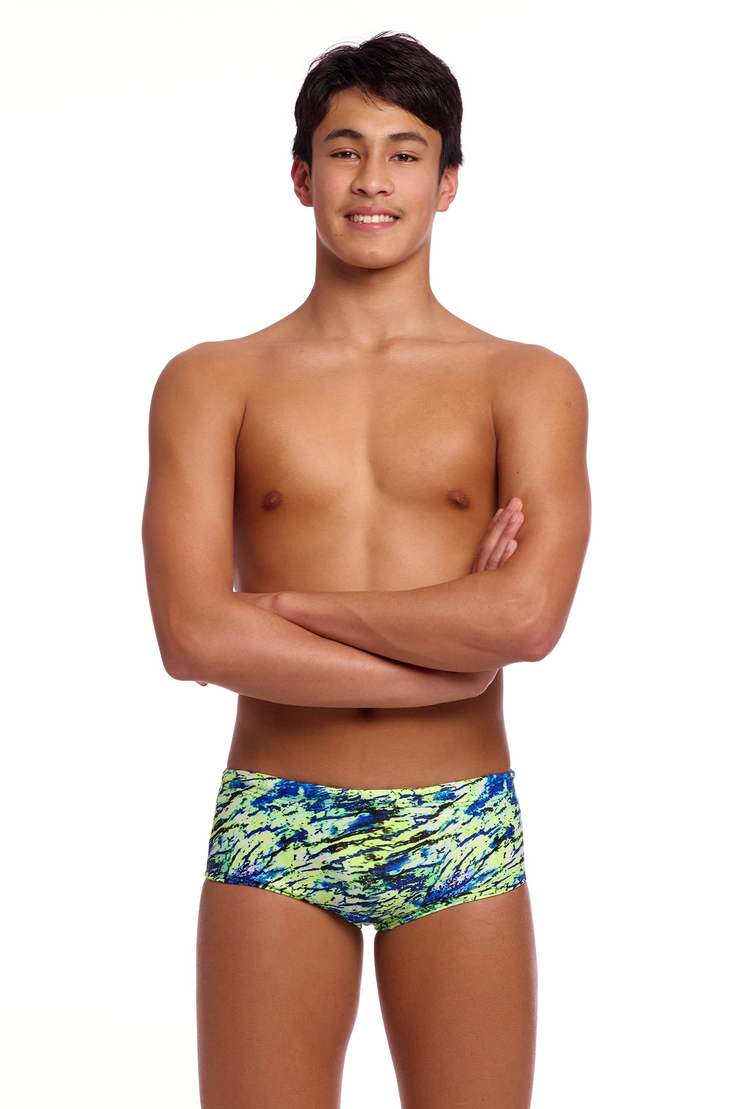 NEW! Funky Trunks Boys Sidewinder Trunks Scaled Back