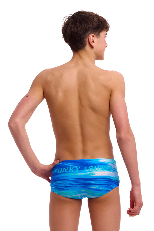 NEW! Funky Trunks Boys Sidewinder Trunks Sea Breeze