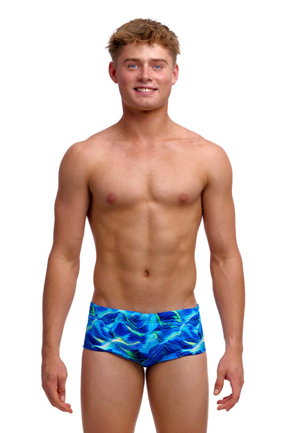 NEW! Funky Trunks Boys Sidewinder Trunks Storm Chaser-front view