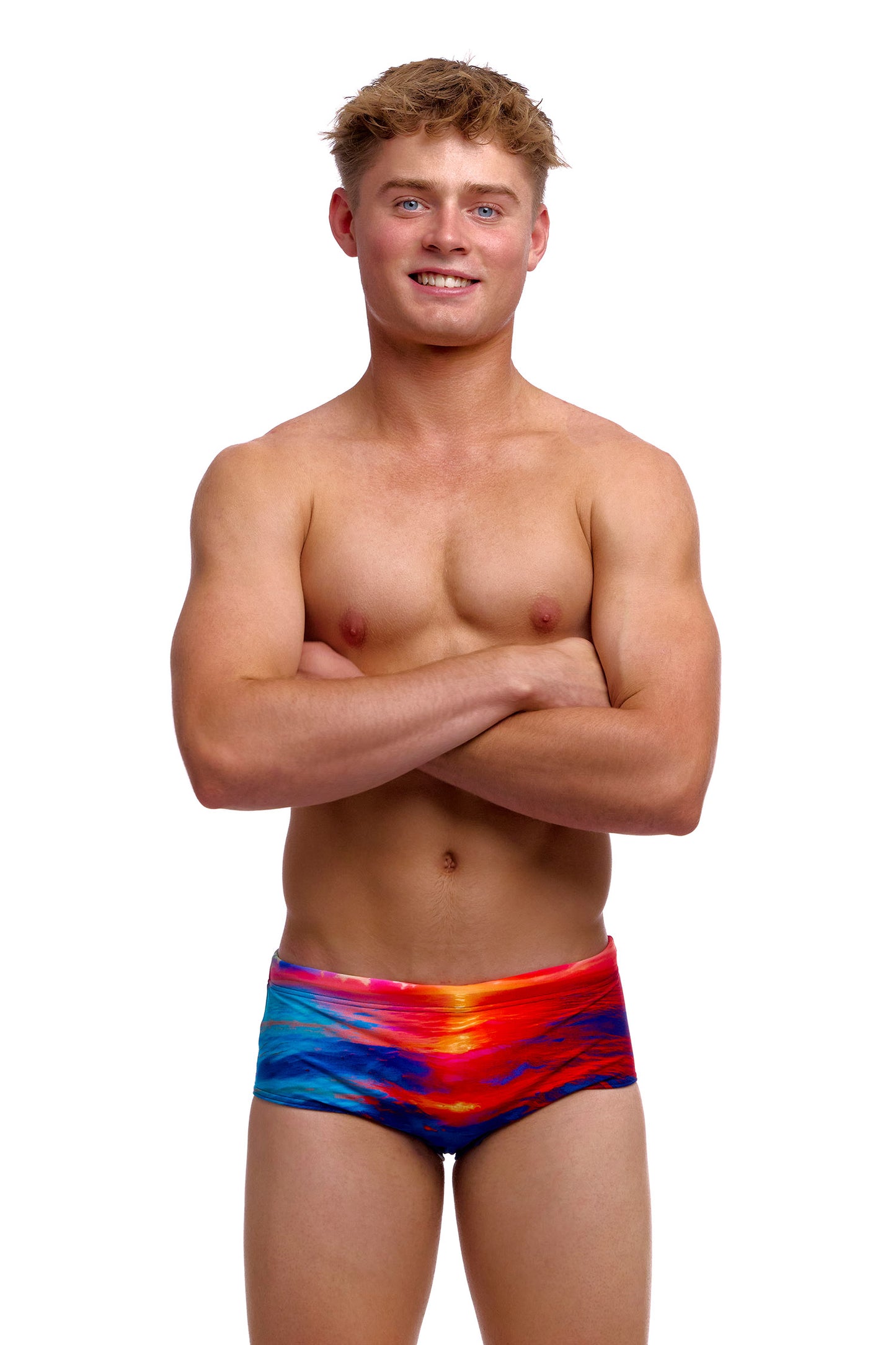NEW! Funky Trunks Boys Sidewinder Trunks Sunset Delight