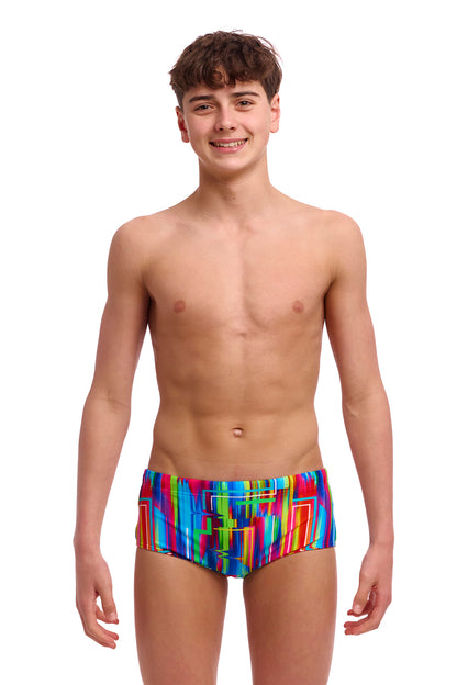 NEW! Funky Trunks Boys Sidewinder Trunks The Glitch