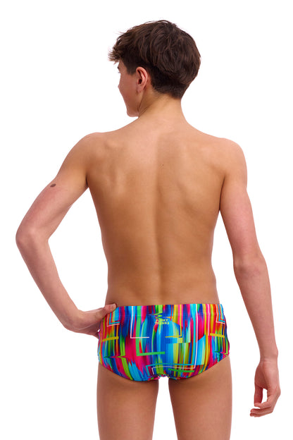 NEW! Funky Trunks Boys Sidewinder Trunks The Glitch