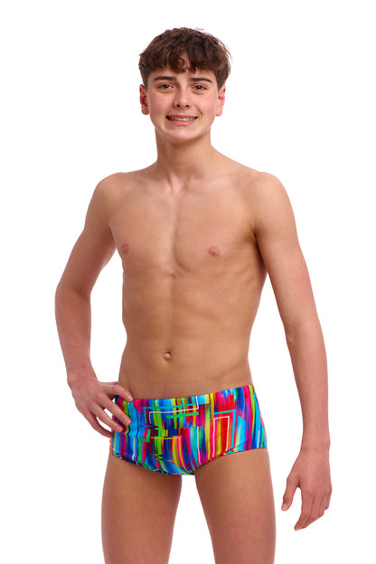 NEW! Funky Trunks Boys Sidewinder Trunks The Glitch