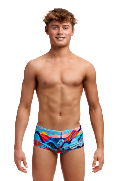 LAST ONE! Funky Trunks Boys Sidewinder Trunks Vive La Funky