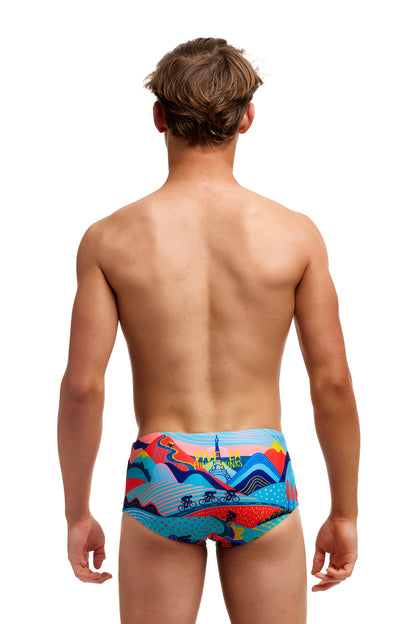 LAST ONE! Funky Trunks Boys Sidewinder Trunks Vive La Funky