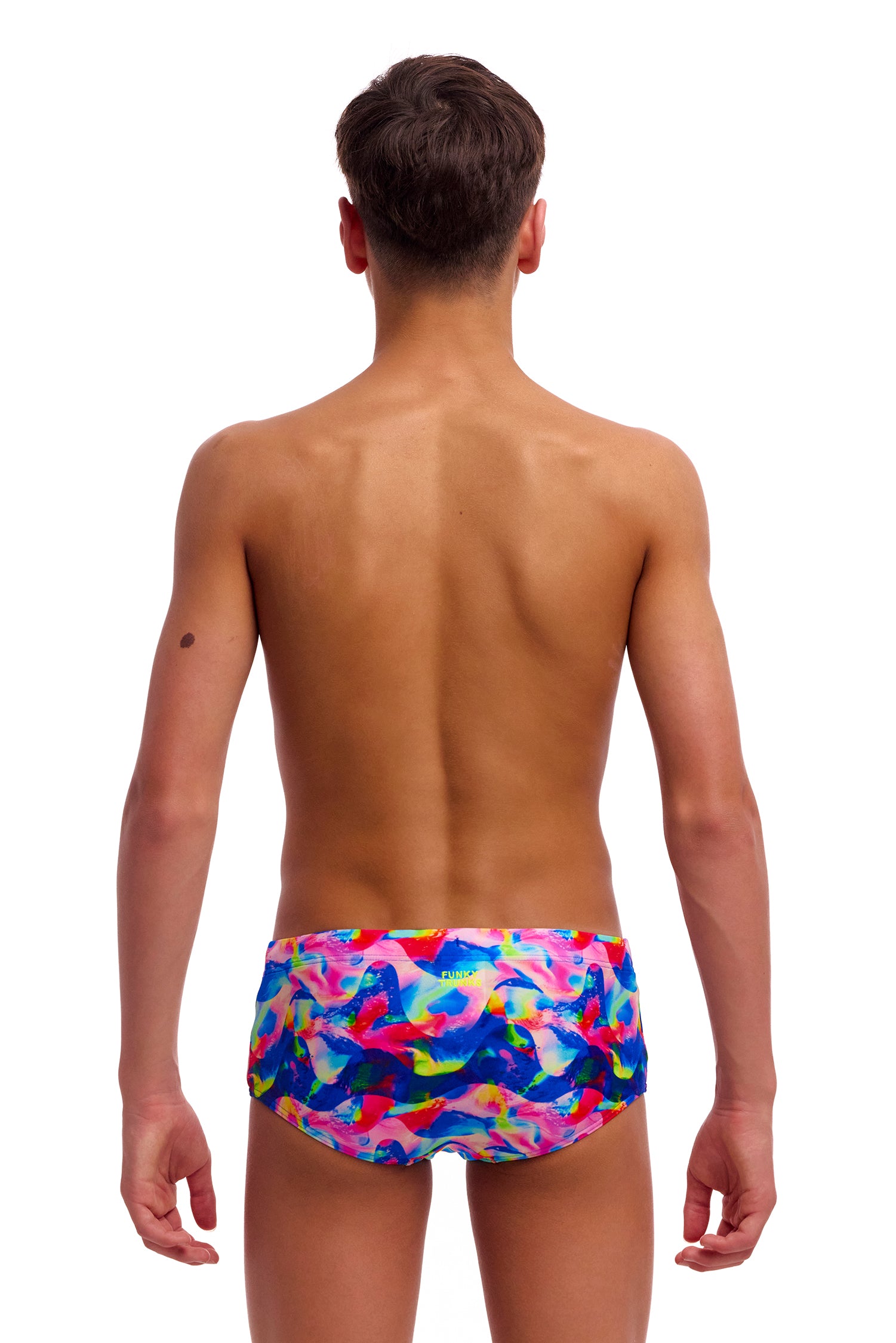 NEW! Funky Trunks Boys Sidewinder Trunks Wet Wave-rear view