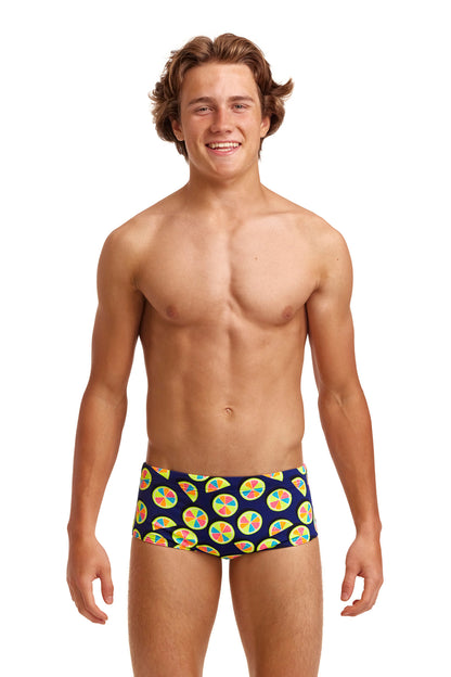 LAST ONE! Funky Trunks Boys Eco Sidewinder Trunks You Lemon