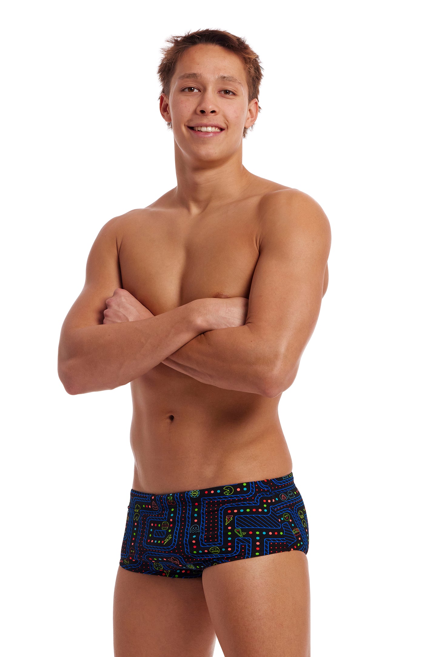 NEW! Funky Trunks Mens Sidewinder Trunks Chomp Chomp