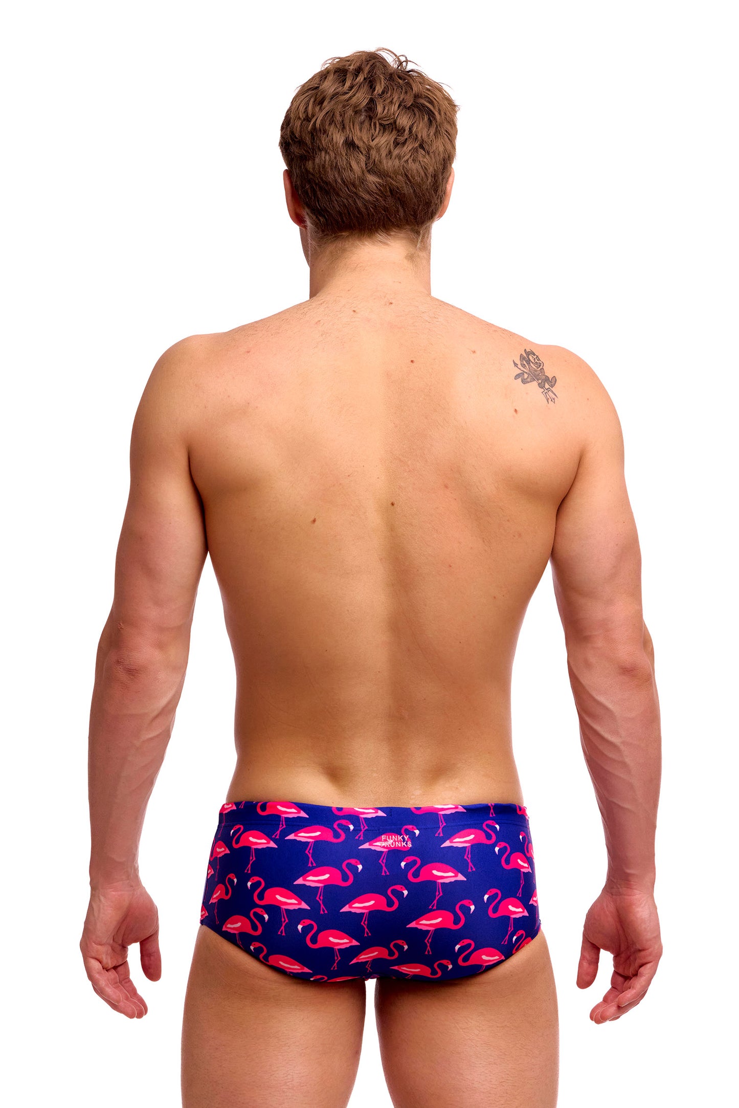 NEW! Funky Trunks Mens Sidewinder Trunks Flocked Up-rear view