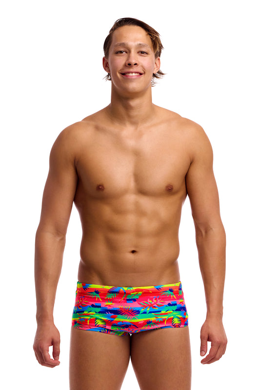 NEW! Funky Trunks Mens Sidewinder Trunks Free Foliage-front view