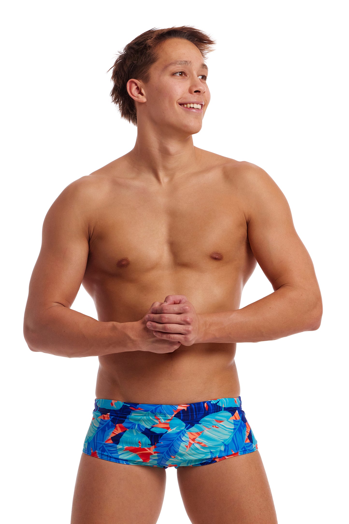 NEW! Funky Trunks Mens Sidewinder Trunks Lotsa Leaves