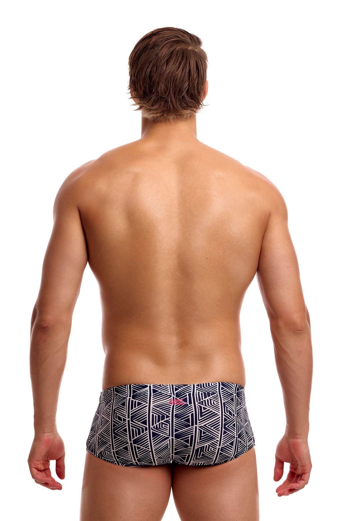 NEW! Funky Trunks Mens Sidewinder Trunks Stickler-Mens Sidewinder Trunks-[rear view]