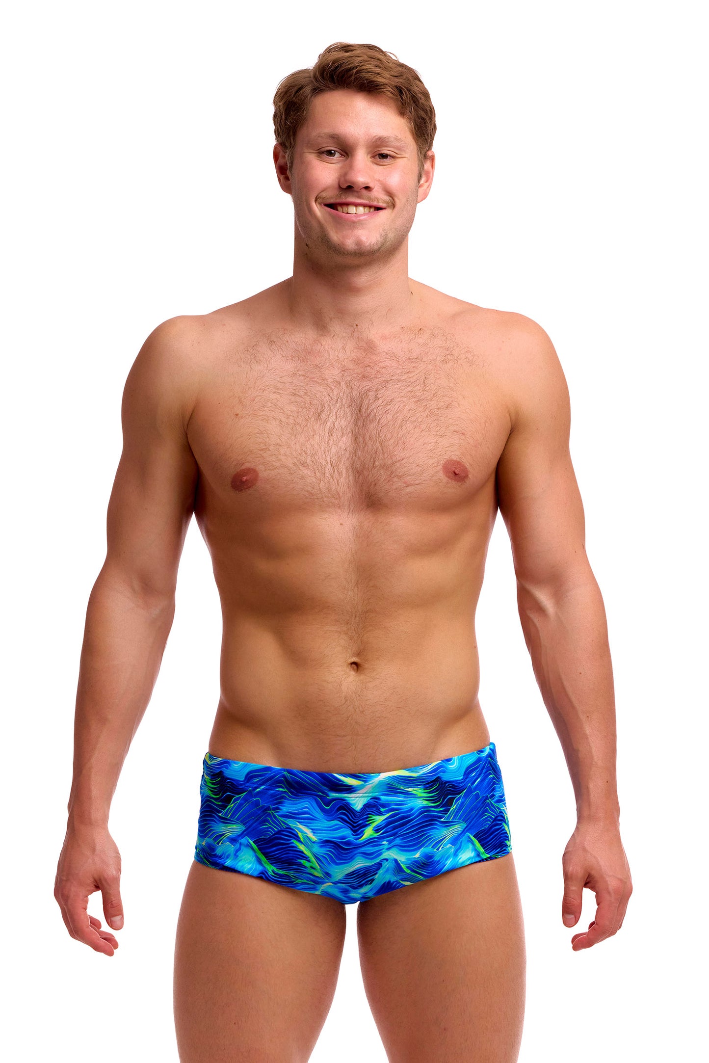 NEW! Funky Trunks Mens Sidewinder Trunks Storm Chaser-front view