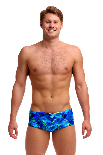 NEW! Funky Trunks Mens Sidewinder Trunks Storm Chaser-front view