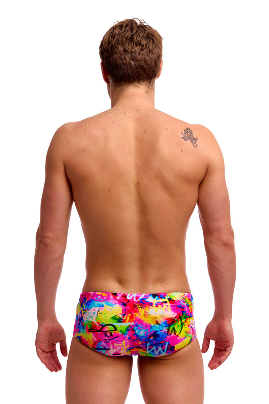 NEW! Funky Trunks Mens Sidewinder Trunks Tag Her-rear view