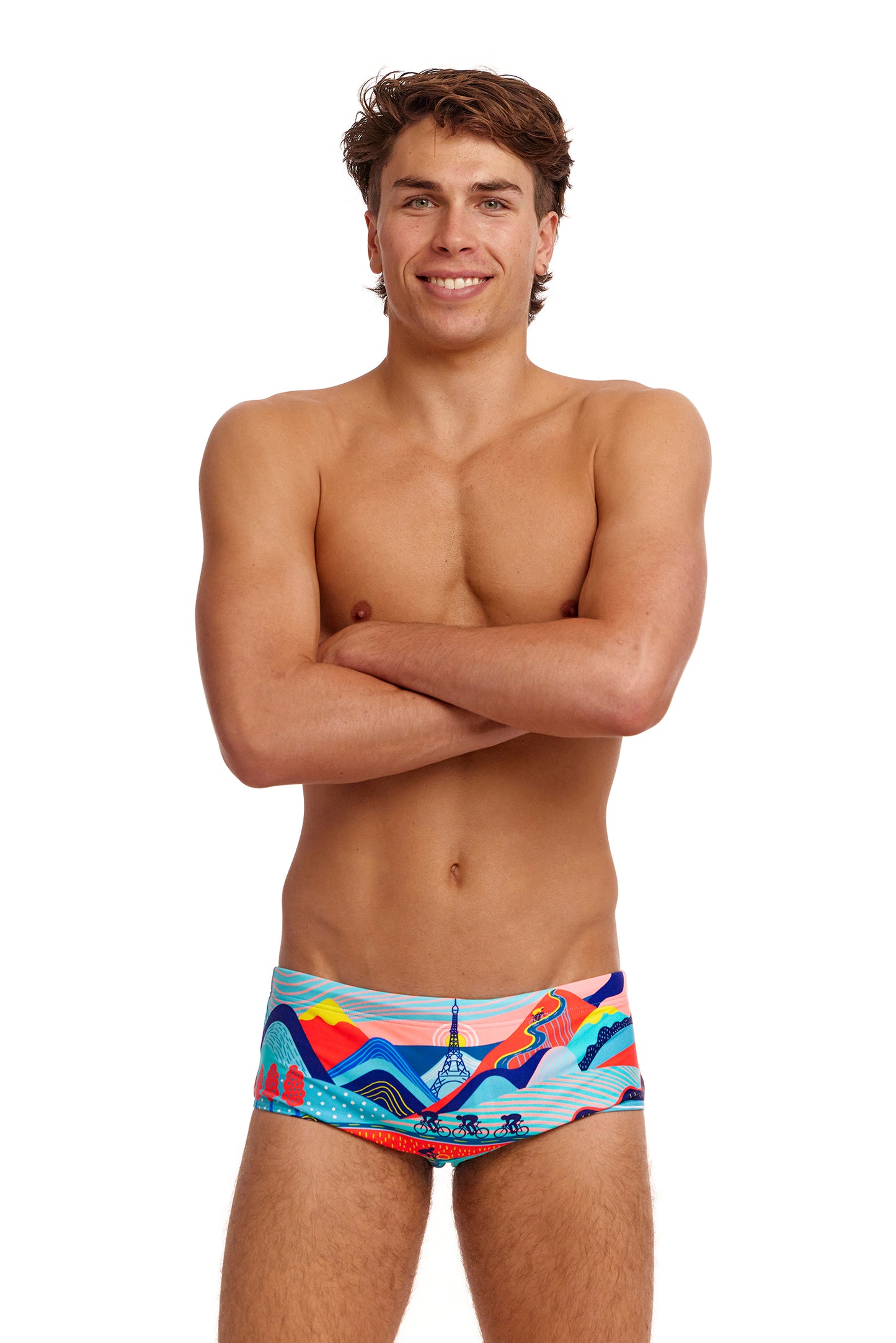 LAST ONE! Funky Trunks Mens Sidewinder Trunks Vive La Funky