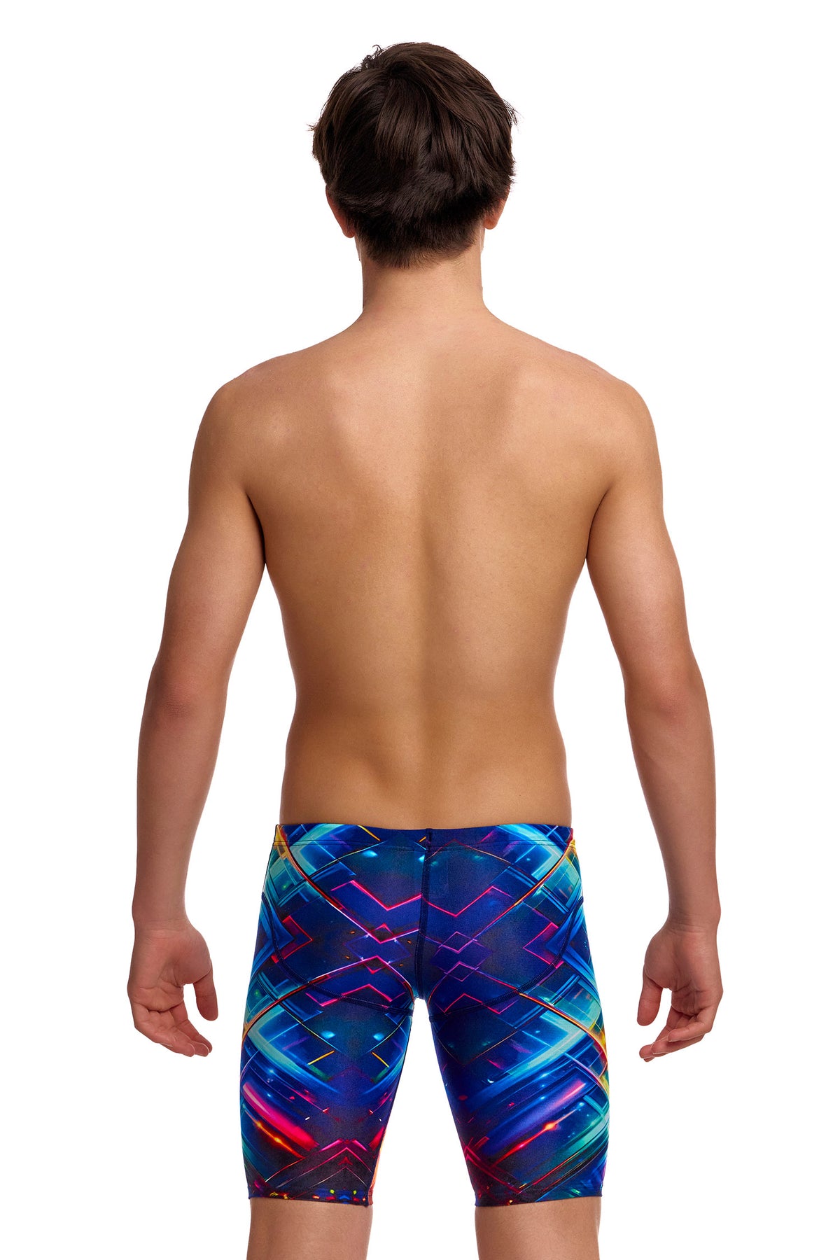 NEW! Funky Trunks Boys Fast Training Jammers Firefly Sparkle-Boys Training Jammers-[rear view]