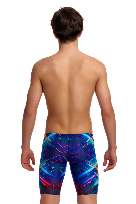 NEW! Funky Trunks Boys Fast Training Jammers Firefly Sparkle-Boys Training Jammers-[rear view]