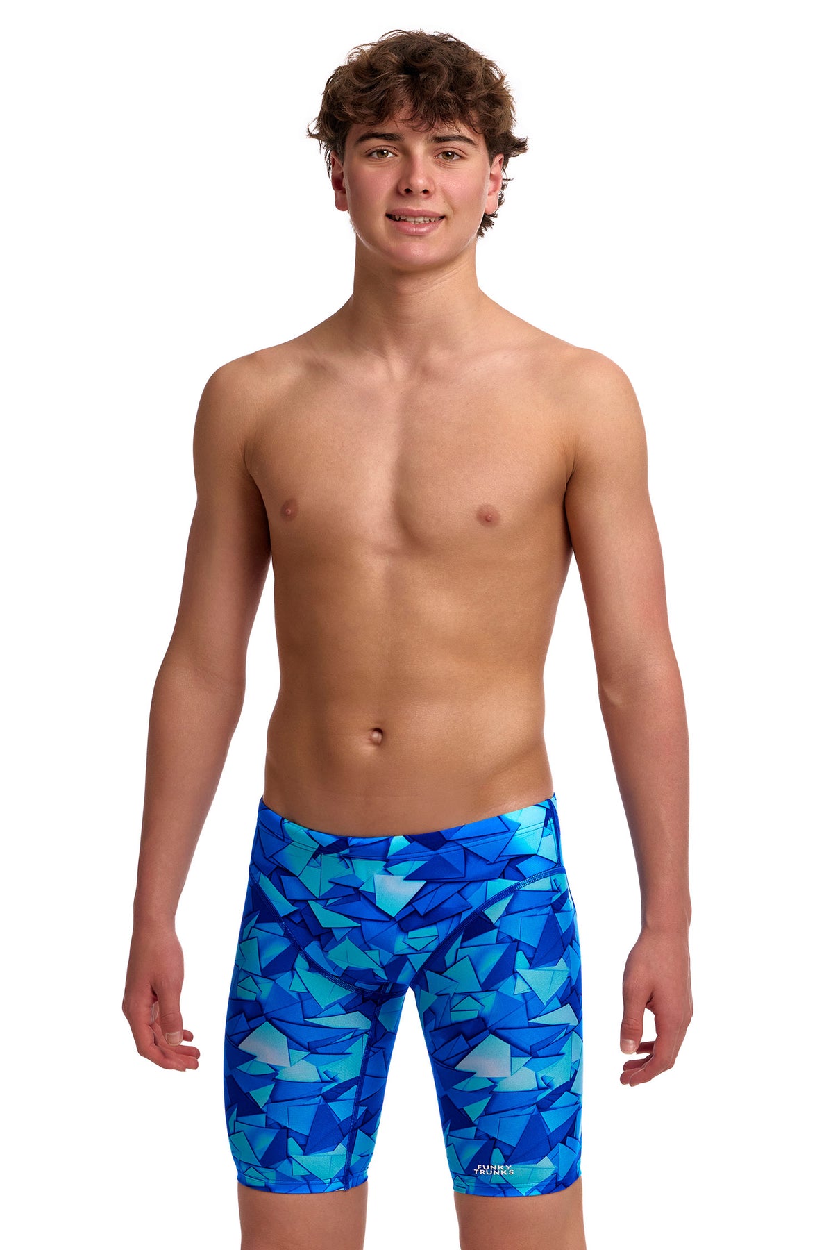 NEW! Funky Trunks Boys Fast Training Jammers Try Blue