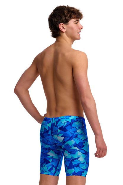 NEW! Funky Trunks Boys Fast Training Jammers Try Blue