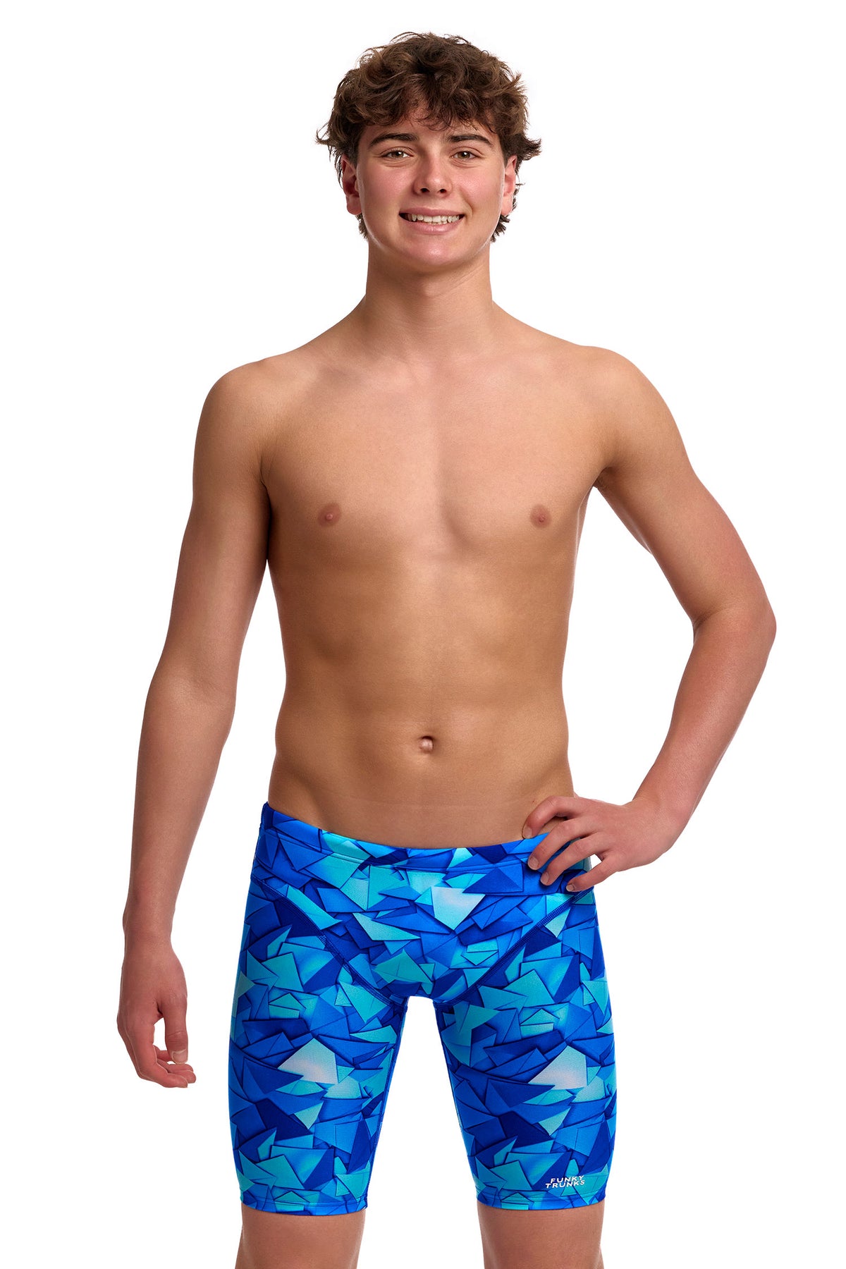NEW! Funky Trunks Boys Fast Training Jammers Try Blue