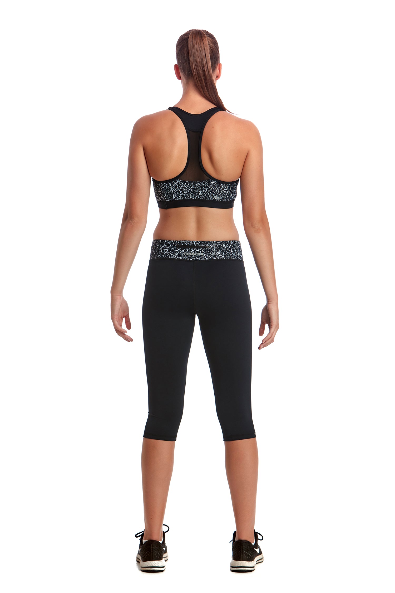 Funkita Fit Ladies Racerback Crop Top Swept Away-GB Swimwear