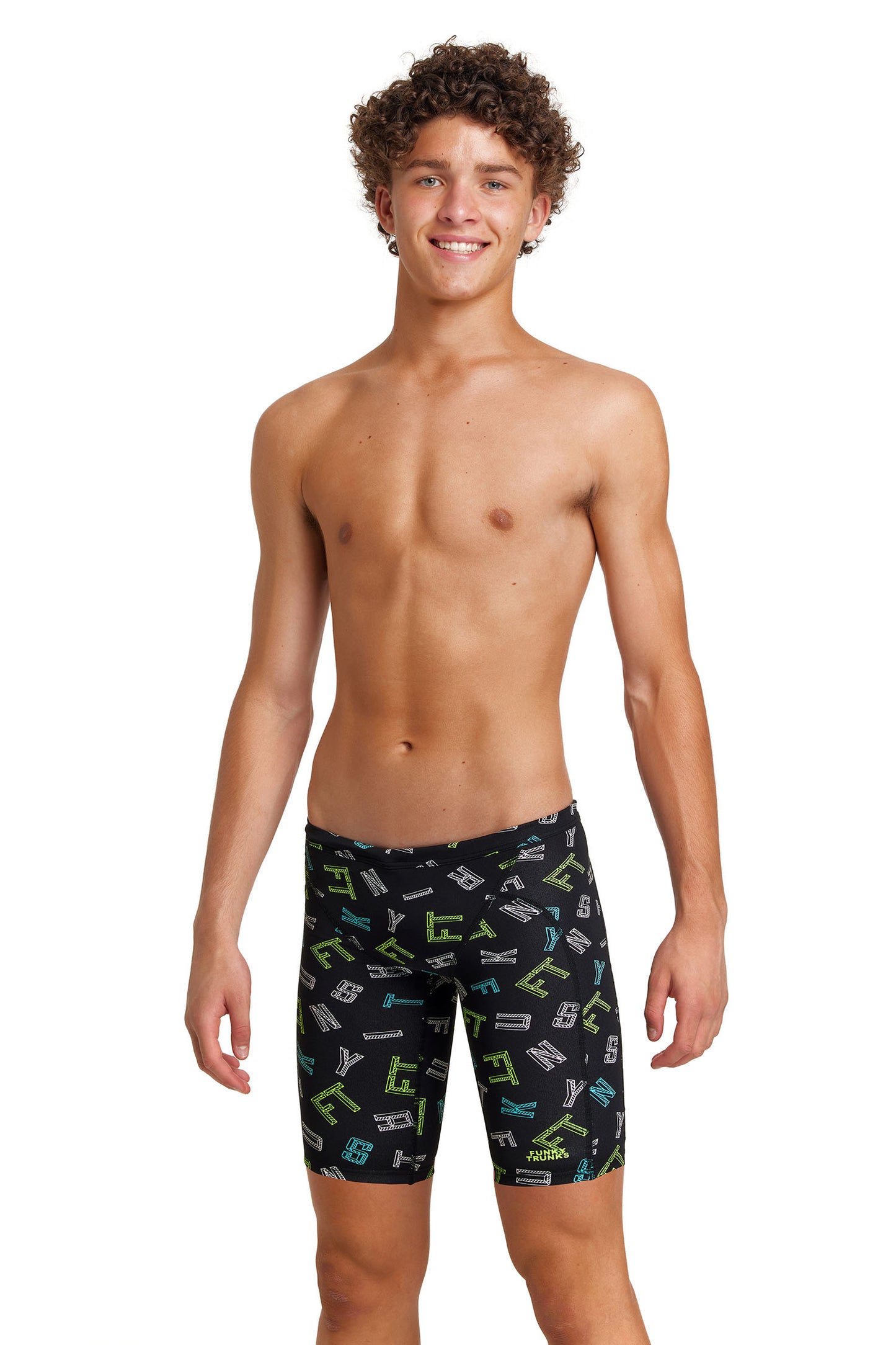 LAST ONE! Funky Trunks Boys Eco Training Jammers FTed