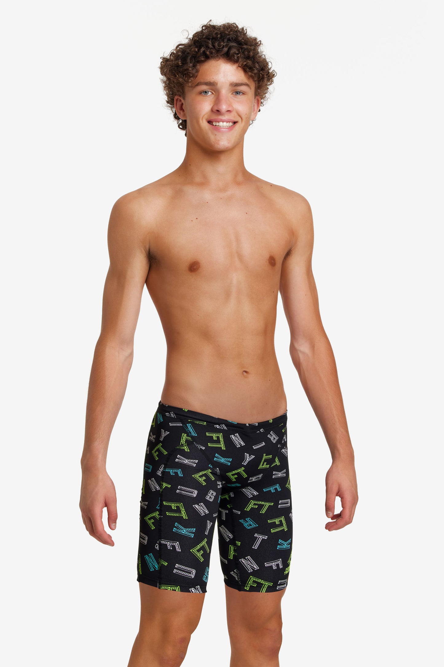 LAST ONE! Funky Trunks Boys Eco Training Jammers FTed