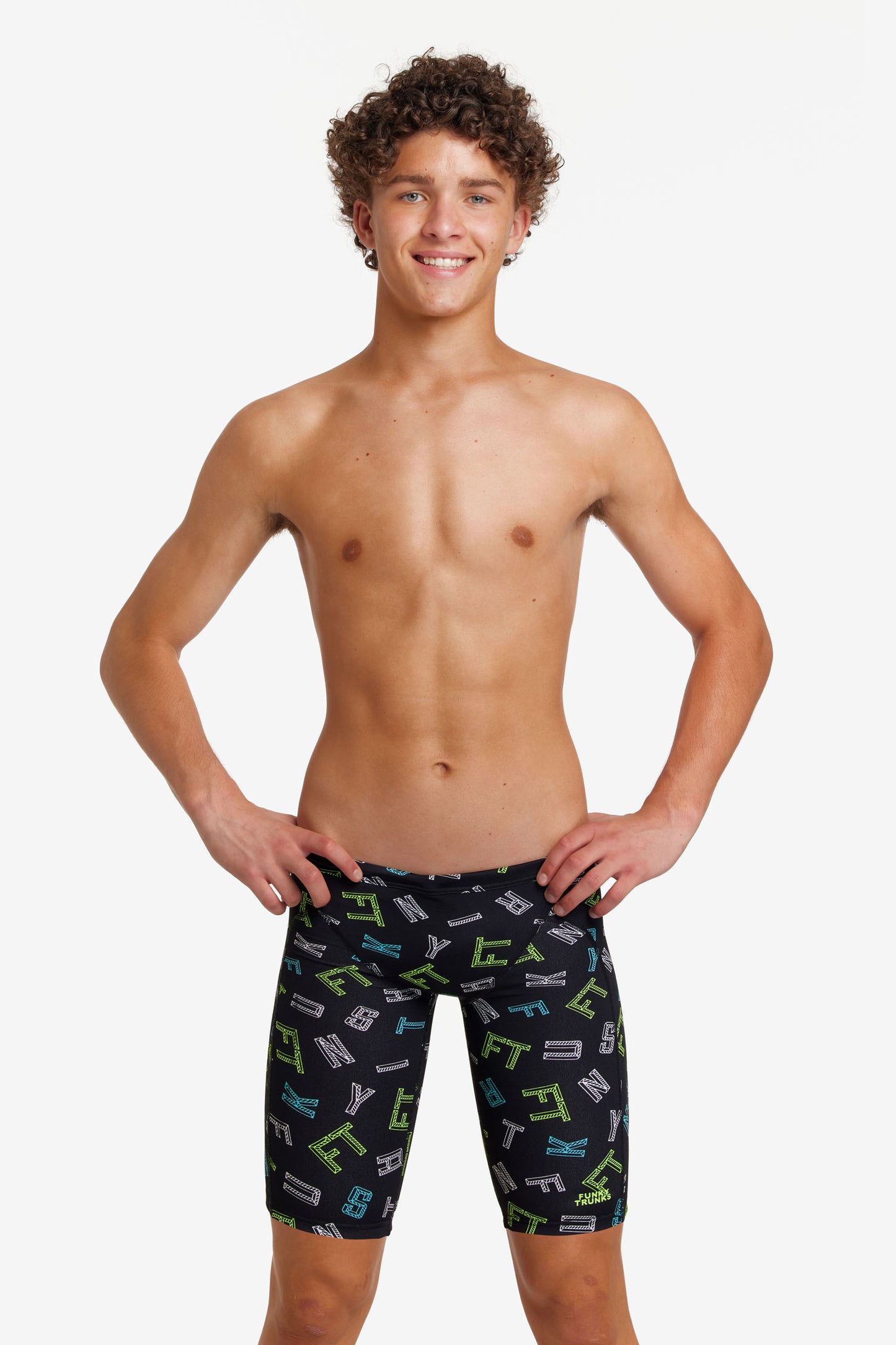 LAST ONE! Funky Trunks Boys Eco Training Jammers FTed